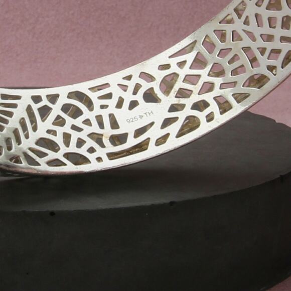 silpada sterling silver filigree stiletto bangle (b2830) bracelet size 7.75in - Picture 3 of 3